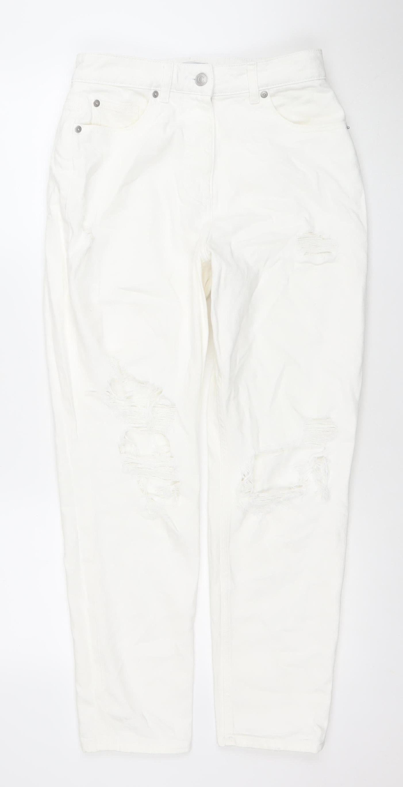 Womens UK Size 10 Primark Slim Fit Skinny White Jeans