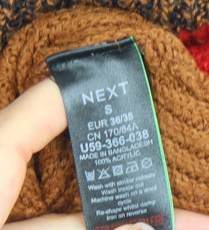 Womens UK Size S NEXT Brown Pullover Jumper