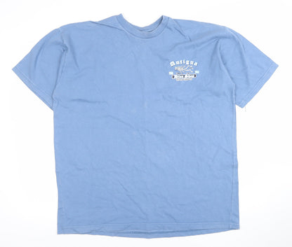 Mens UK Size XL JERZEES Blue  T-Shirt