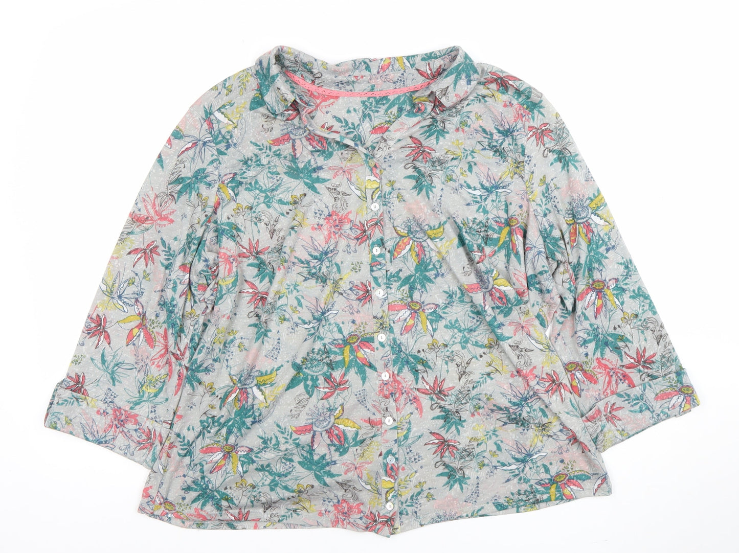 Womens UK Size 12 Marks and Spencer Multicoloured Tunic Button-Up