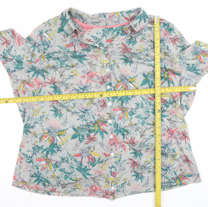 Womens UK Size 12 Marks and Spencer Multicoloured Tunic Button-Up