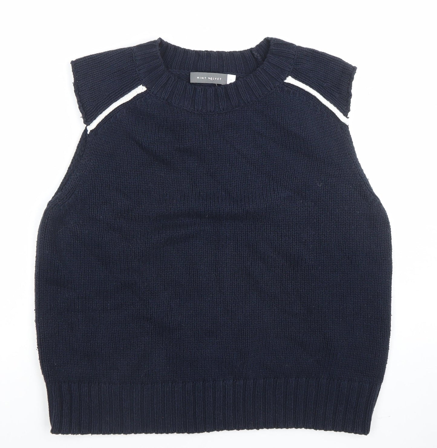 Womens UK Size M Mint Velvet Blue Vest Jumper