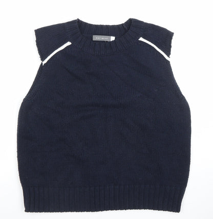 Womens UK Size M Mint Velvet Blue Vest Jumper