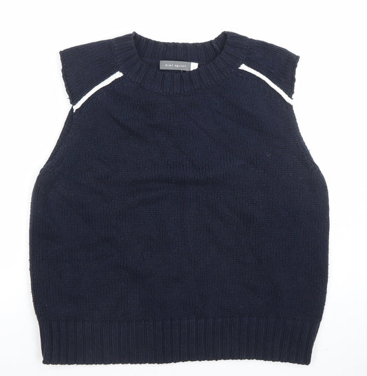 Womens UK Size M Mint Velvet Blue Vest Jumper