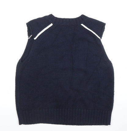 Womens UK Size M Mint Velvet Blue Vest Jumper