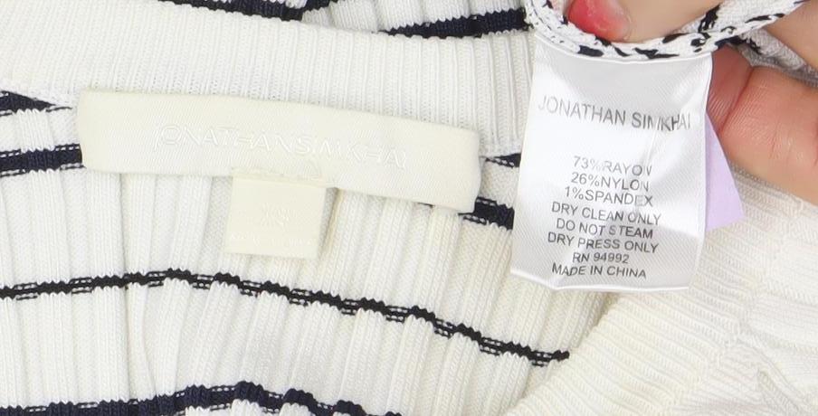 Womens UK Size XS Jonathan Simkhai White Pullover Jumper