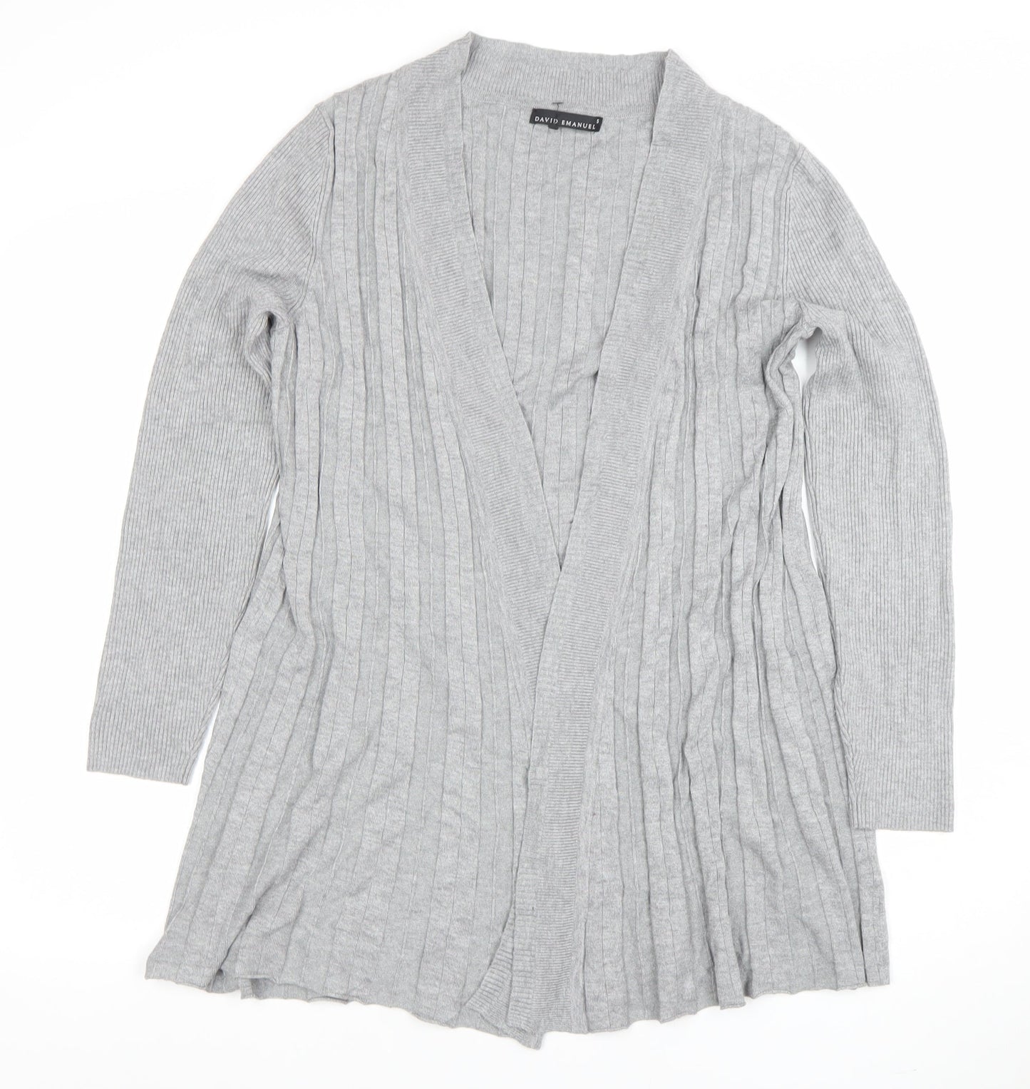 Womens UK Size S David Emanuel Grey Cardigan Jumper