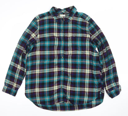 American Eagle Men's Multicoloured XL Flannel Check Button-Up Shirt
