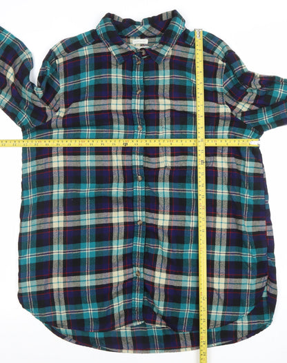 American Eagle Men's Multicoloured XL Flannel Check Button-Up Shirt