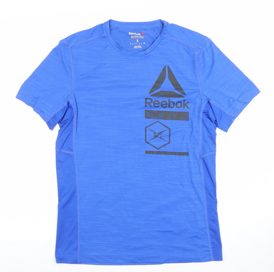 Mens UK Size S Reebok Blue Gym & TrainingRunning & JoggingCrossFit T-Shirt