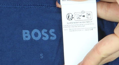 Mens UK Size S Boss Blue  T-Shirt