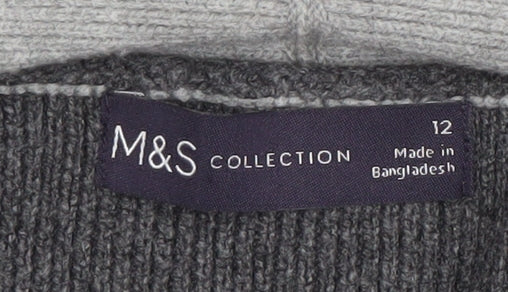 Womens UK Size 12 Marks and Spencer Grey Cardigan Jumper
