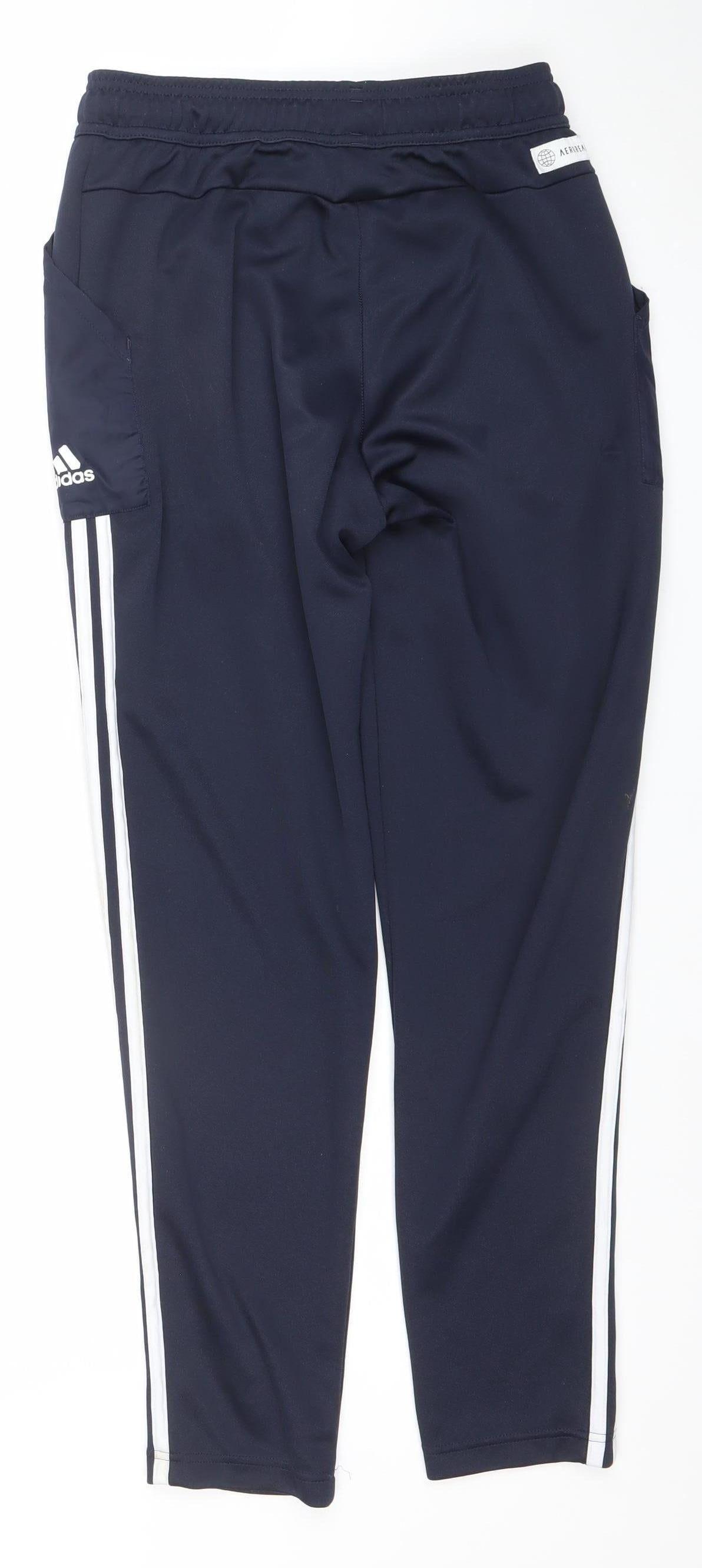 Mens UK Size S adidas Slim Fit Track Pants Blue Trousers
