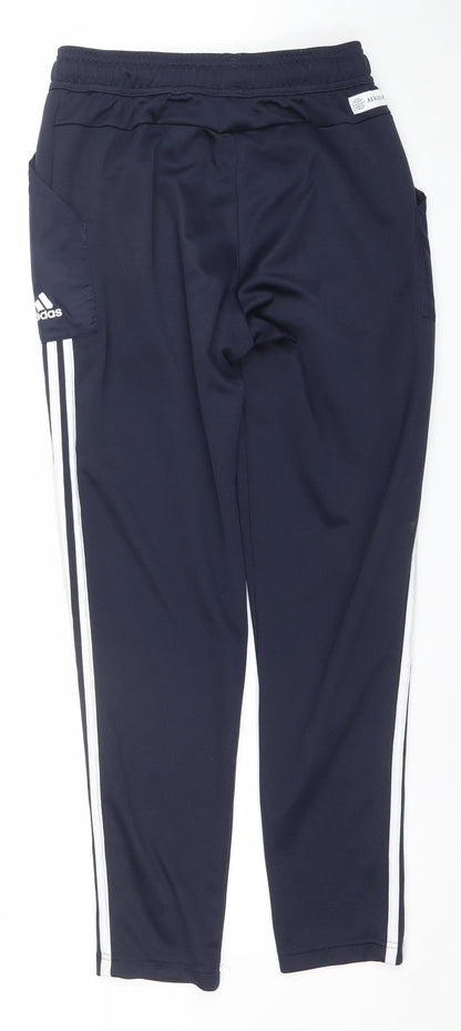 Mens UK Size S adidas Slim Fit Track Pants Blue Trousers
