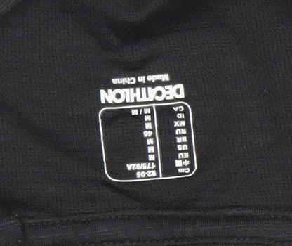 Womens UK Size M DECATHLON Black Gym & Training Running & Jogging Yoga T-Shirt