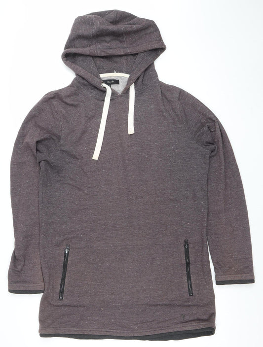 Mens UK Size M Villain Brown Pullover Hoodie
