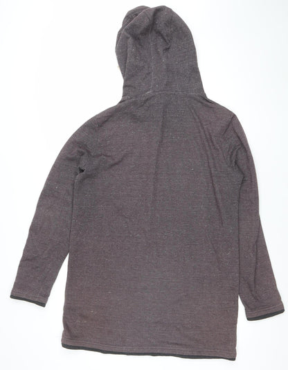 Mens UK Size M Villain Brown Pullover Hoodie