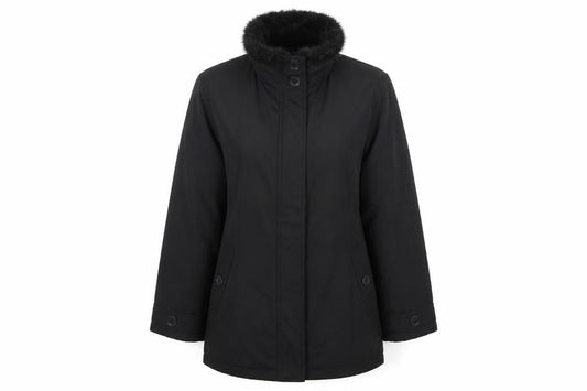 Womens UK Size 12 Casual Comfort Black Overcoat