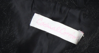 Womens UK Size 12 Casual Comfort Black Overcoat