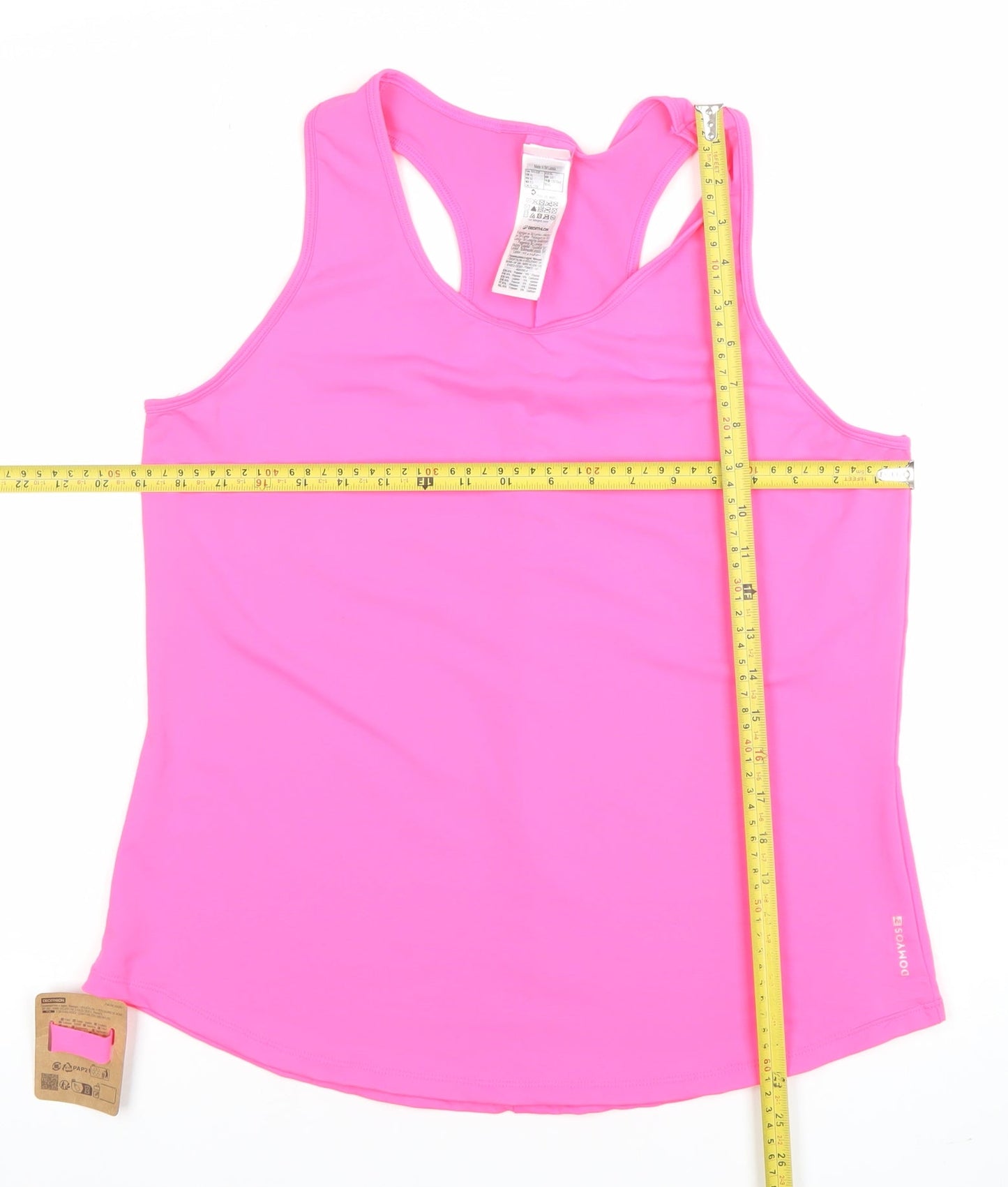 Decathlon Women's Pink Racerback Tank Top XL Lightweight Quick Dry
