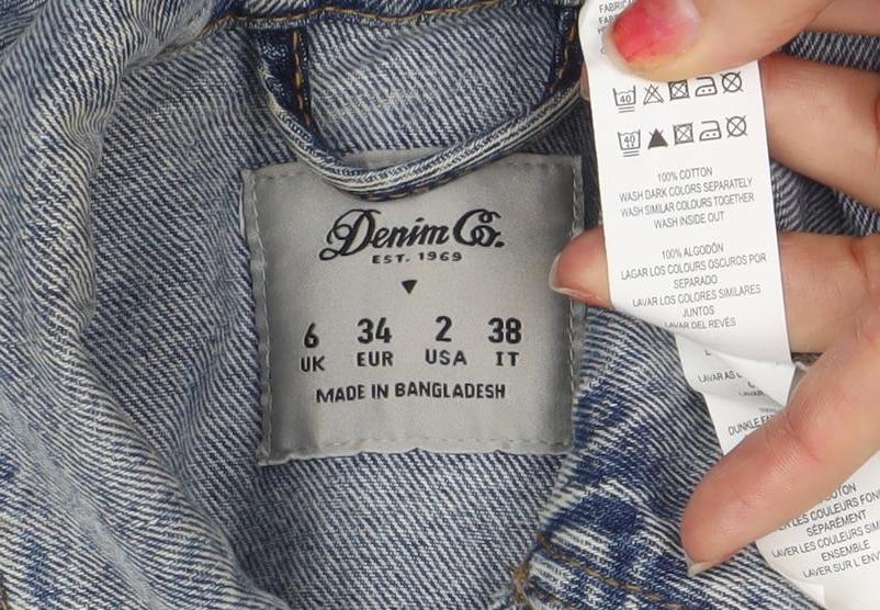 Womens UK Size 6 Denim Co. Blue Basic Jacket