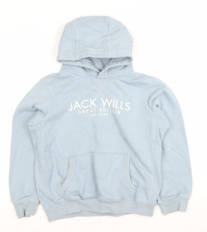 Boys UK Size 12-13 Years Jack Wills Blue Pullover Hoodie
