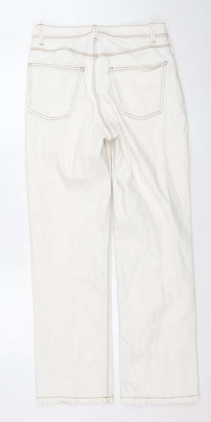 Womens UK Size 10 Beloved Regular Fit Straight Ivory Jeans