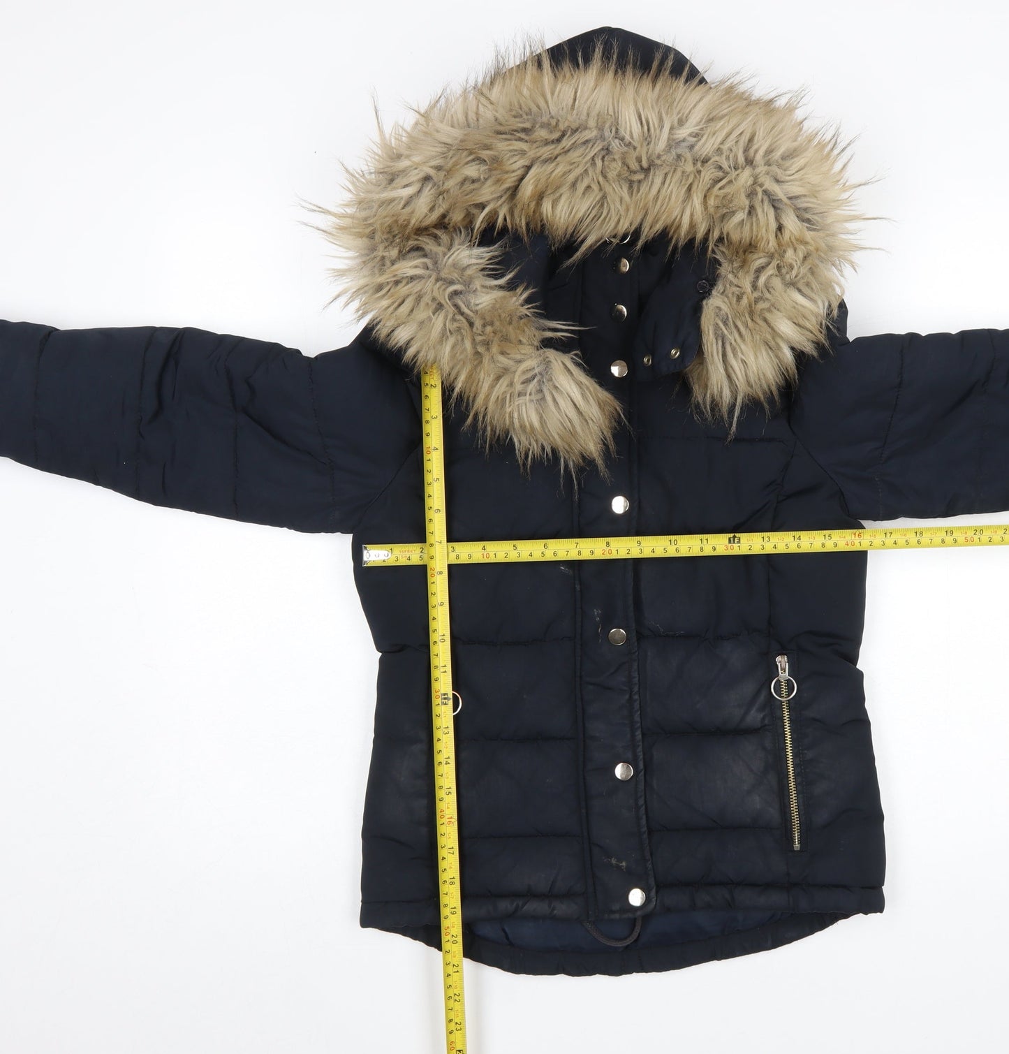 Womens UK Size 6 Topshop Blue Puffer Jacket