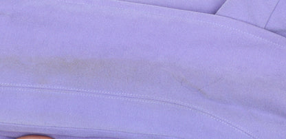 Womens UK Size 2XL Susan Graver Purple Basic Button-Up