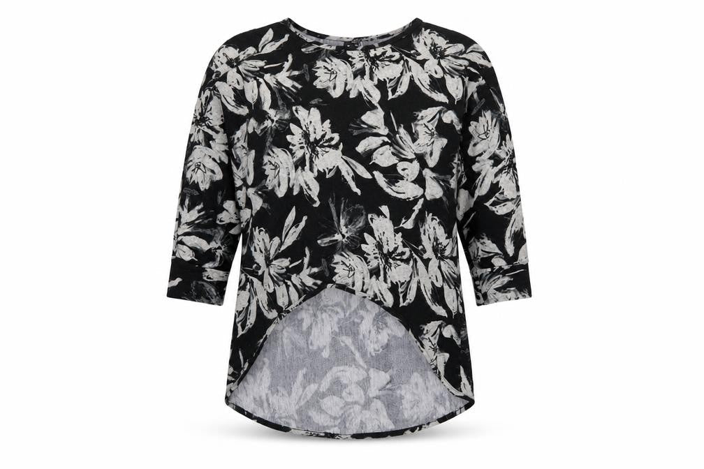 Womens UK Size 12 Izabel London Black Tunic Blouse