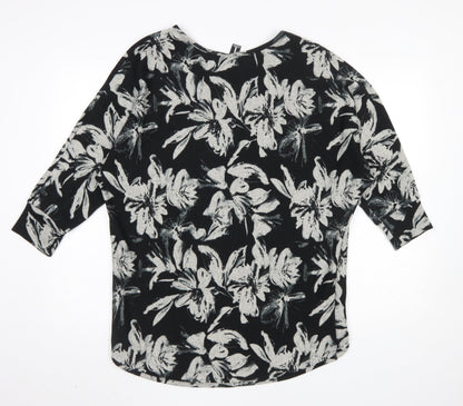 Womens UK Size 12 Izabel London Black Tunic Blouse
