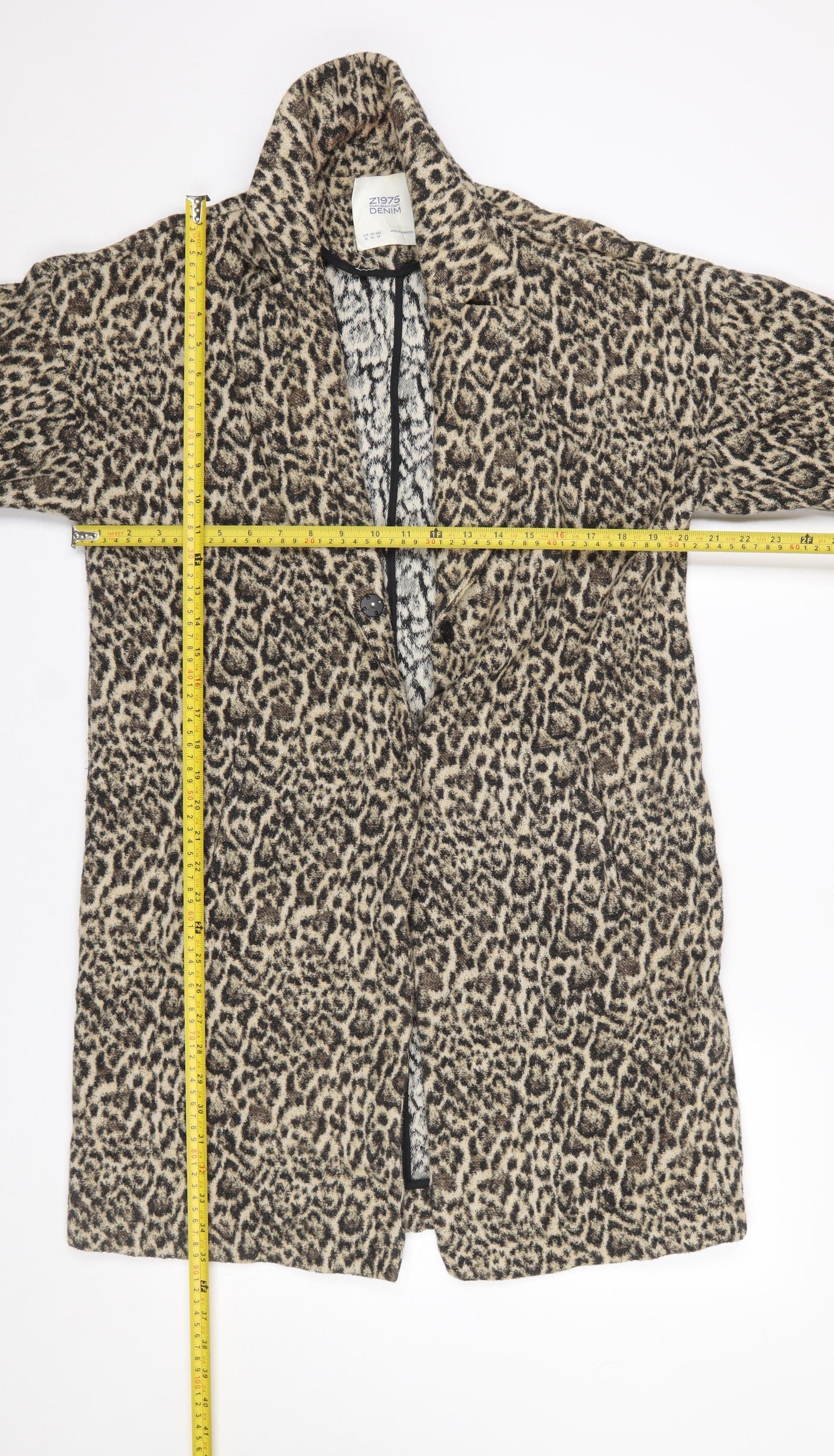 Womens UK Size XS Zara Brown Overcoat