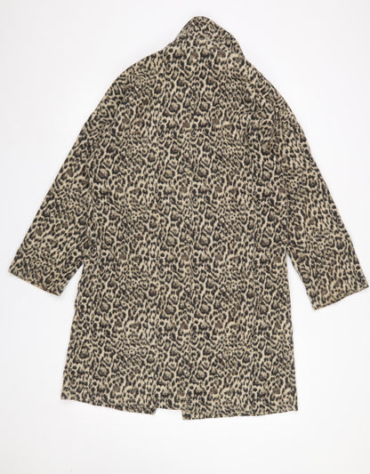 Womens UK Size XS Zara Brown Overcoat
