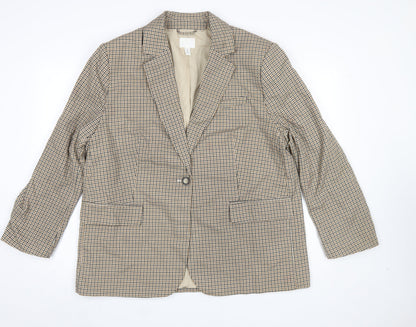 Womens UK Size L H&M Regular Beige Blazer