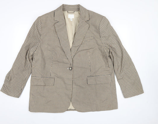 Womens UK Size L H&M Regular Beige Blazer