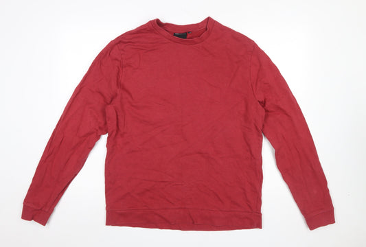 Mens UK Size L ASOS DESIGN Red Pullover Sweatshirt