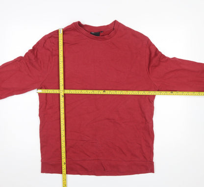 Mens UK Size L ASOS DESIGN Red Pullover Sweatshirt