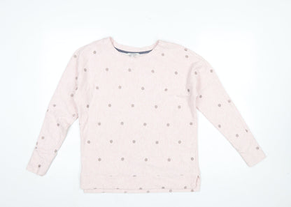 Sandwich Womens Pink Polka Dot Long Sleeve Pyjama Top XS