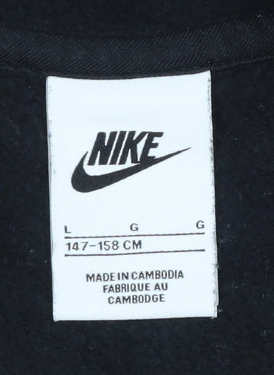 Boys UK Size 158 Nike Black Full Zip Hoodie