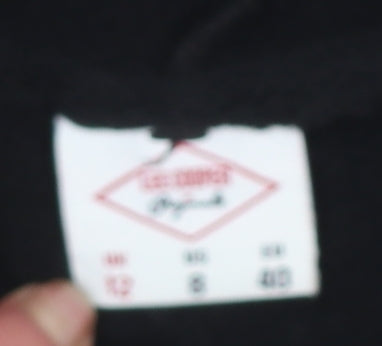 Womens UK Size 12 Lee Cooper Black Pullover Hoodie