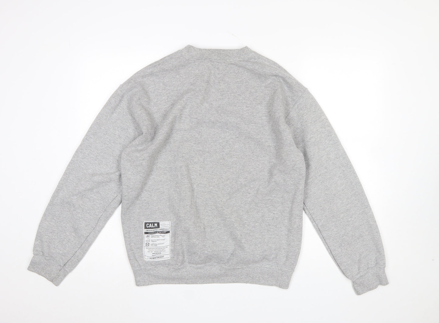 Womens UK Size M Topshop Grey Pullover Sweatshirt
