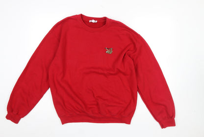 Womens UK Size M Topshop Red Pullover Sweatshirt