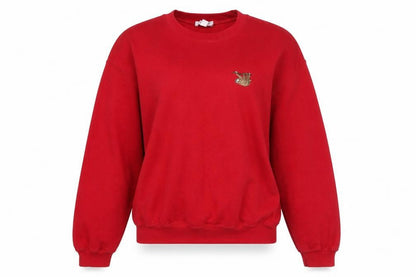 Womens UK Size M Topshop Red Pullover Sweatshirt