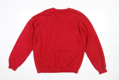Womens UK Size M Topshop Red Pullover Sweatshirt