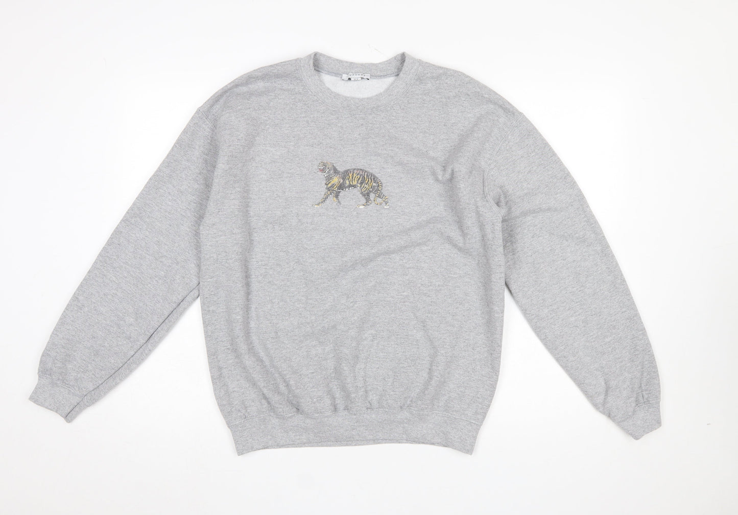Womens UK Size M Topshop Grey Pullover Sweatshirt