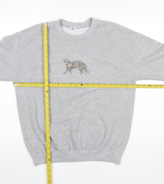 Womens UK Size M Topshop Grey Pullover Sweatshirt