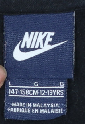 Boys UK Size 12-13 Years Nike Black Full Zip Hoodie