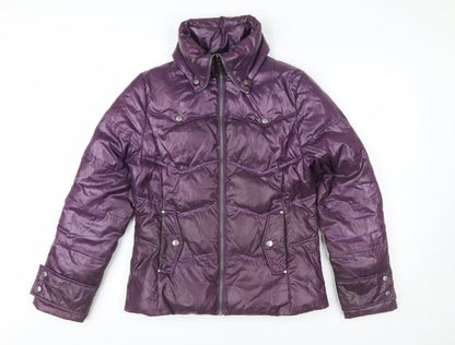 Womens UK Size 10 COCORO Purple Puffer Jacket