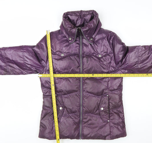 Womens UK Size 10 COCORO Purple Puffer Jacket