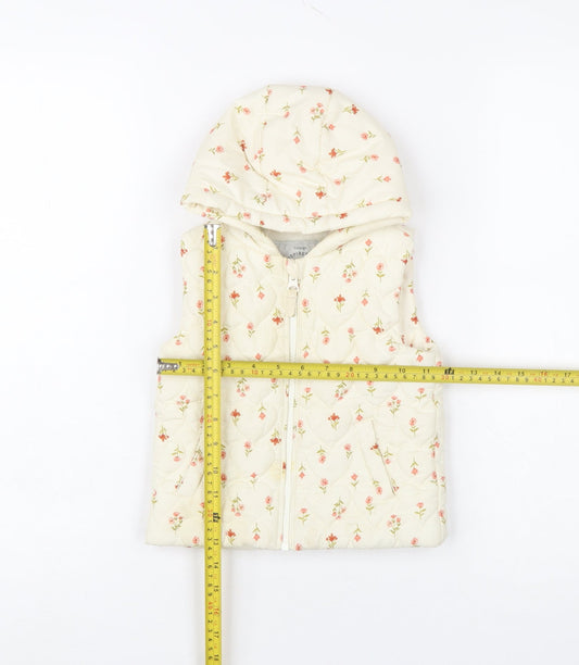 Girls UK Size 9-12 Months George Ivory Puffer Jacket